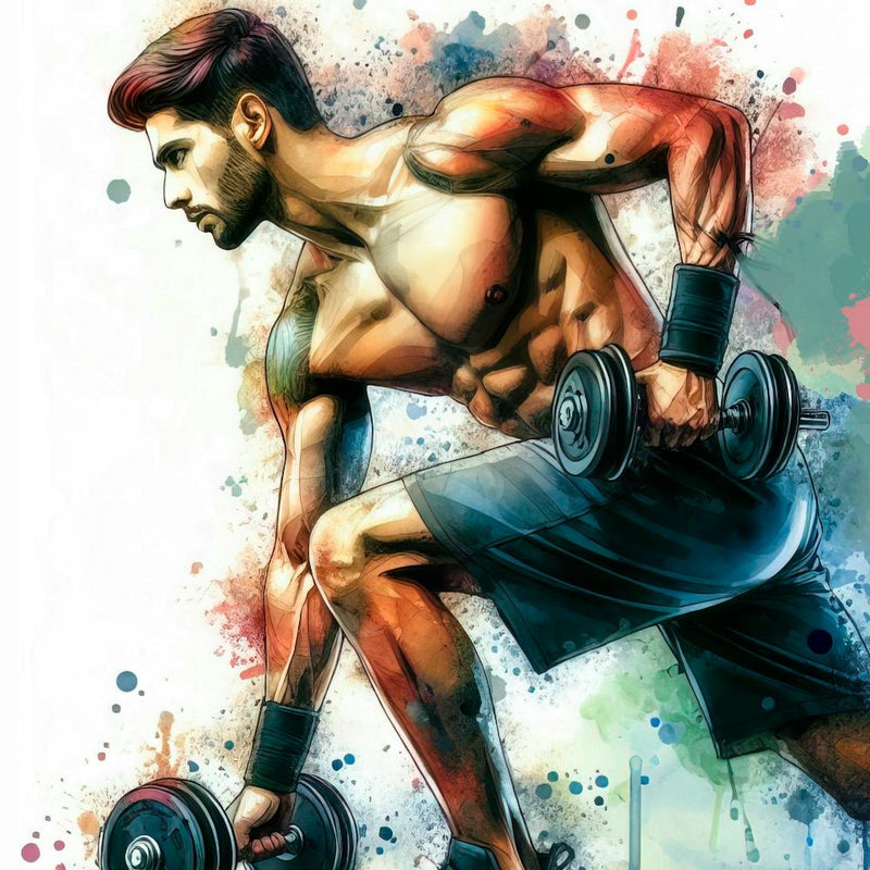 Of A Man Lifting Weights