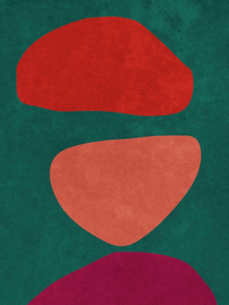 Abstract Forms Red and green