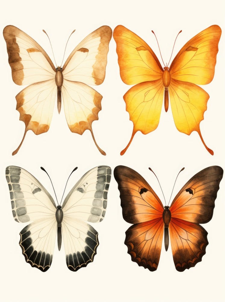 Watercolor Butterflies 1