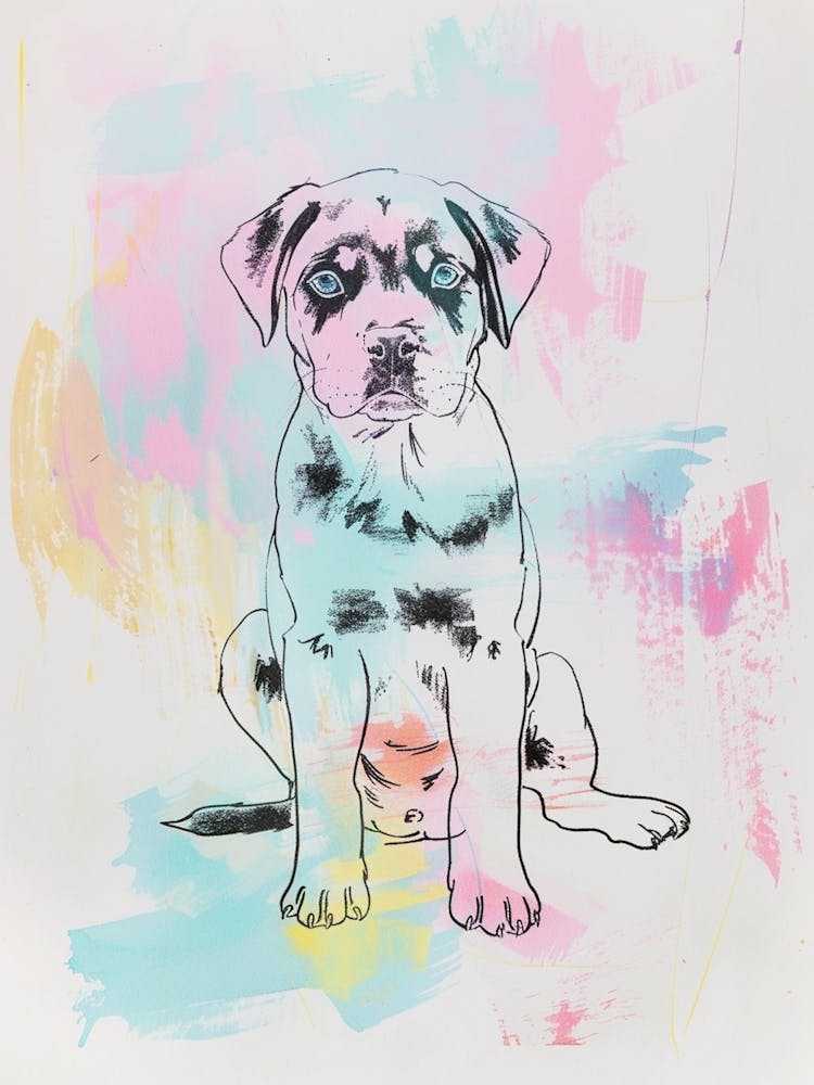 Hundewelpen Aquarell-Illustration
