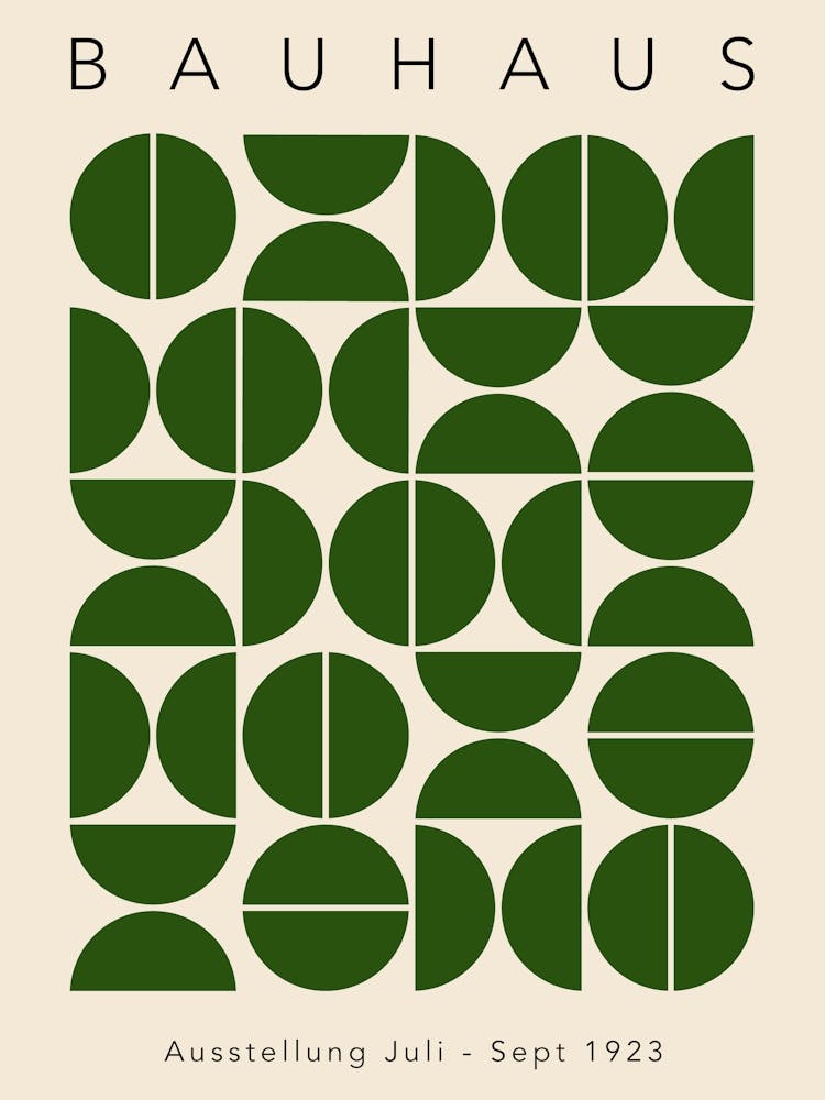 Green Bauhaus With Semi Circles