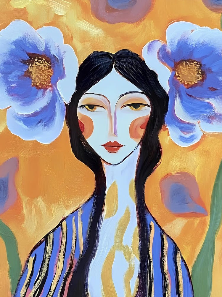Woman With Flowers 1