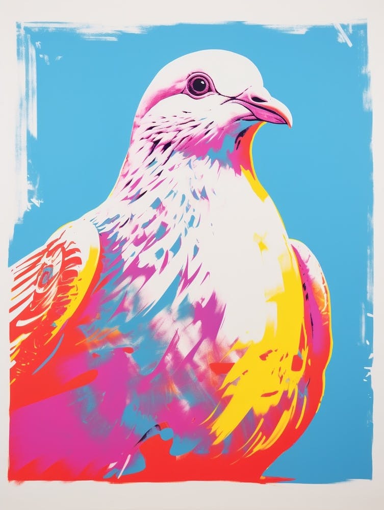 Andy Warhol Style Bird Dove