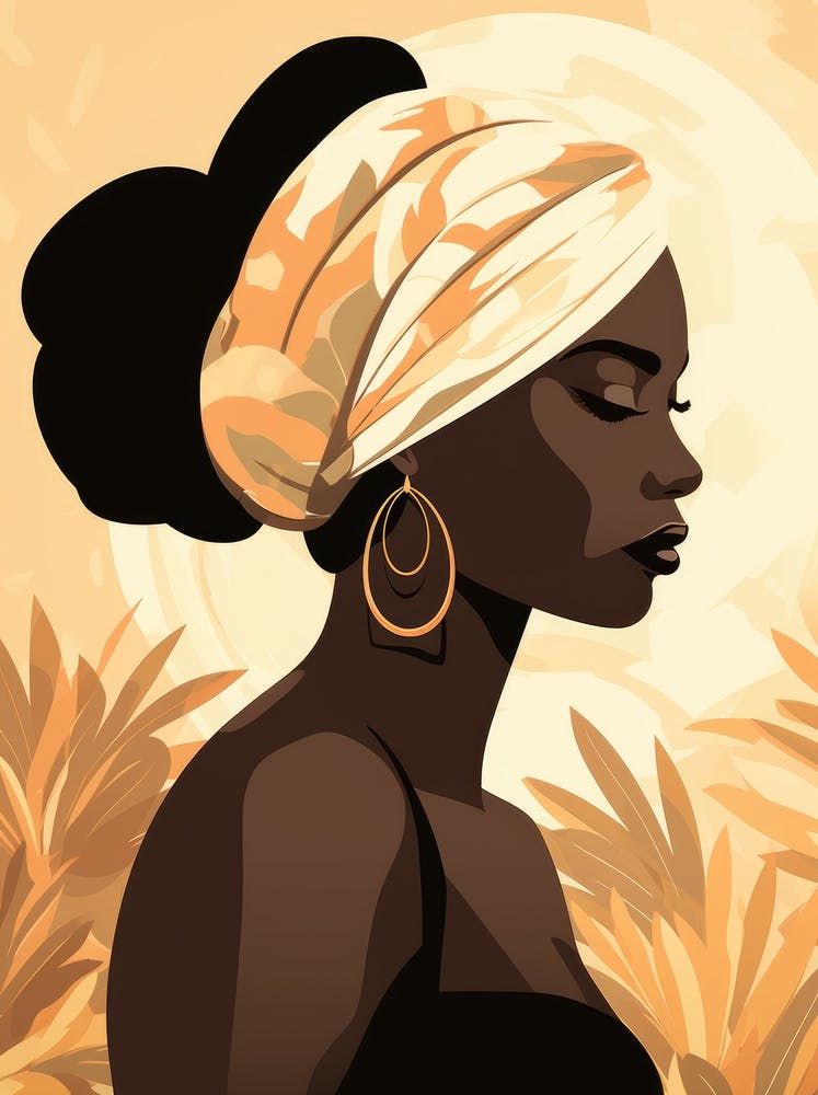 African Woman In Turban