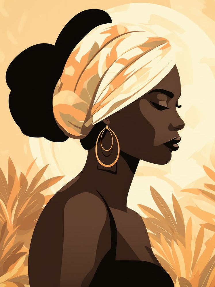 African Woman In Turban