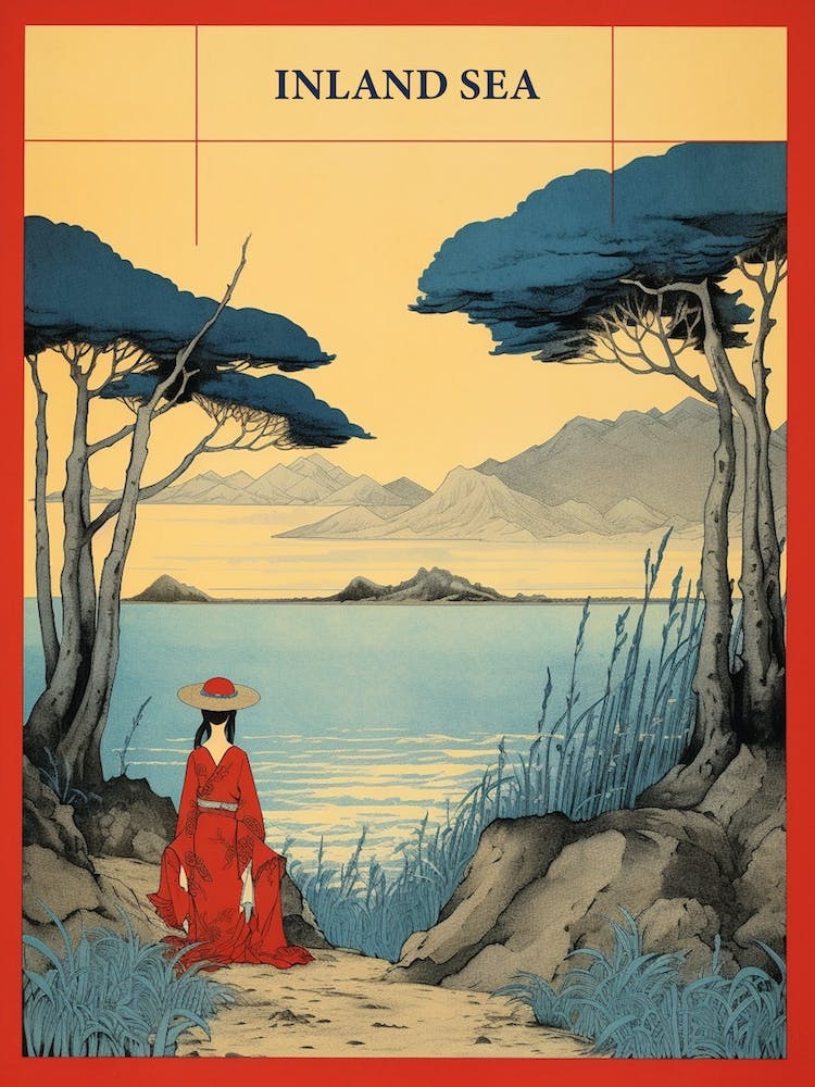 Inland Sea Japan Vintage Travel Art 2 Poster