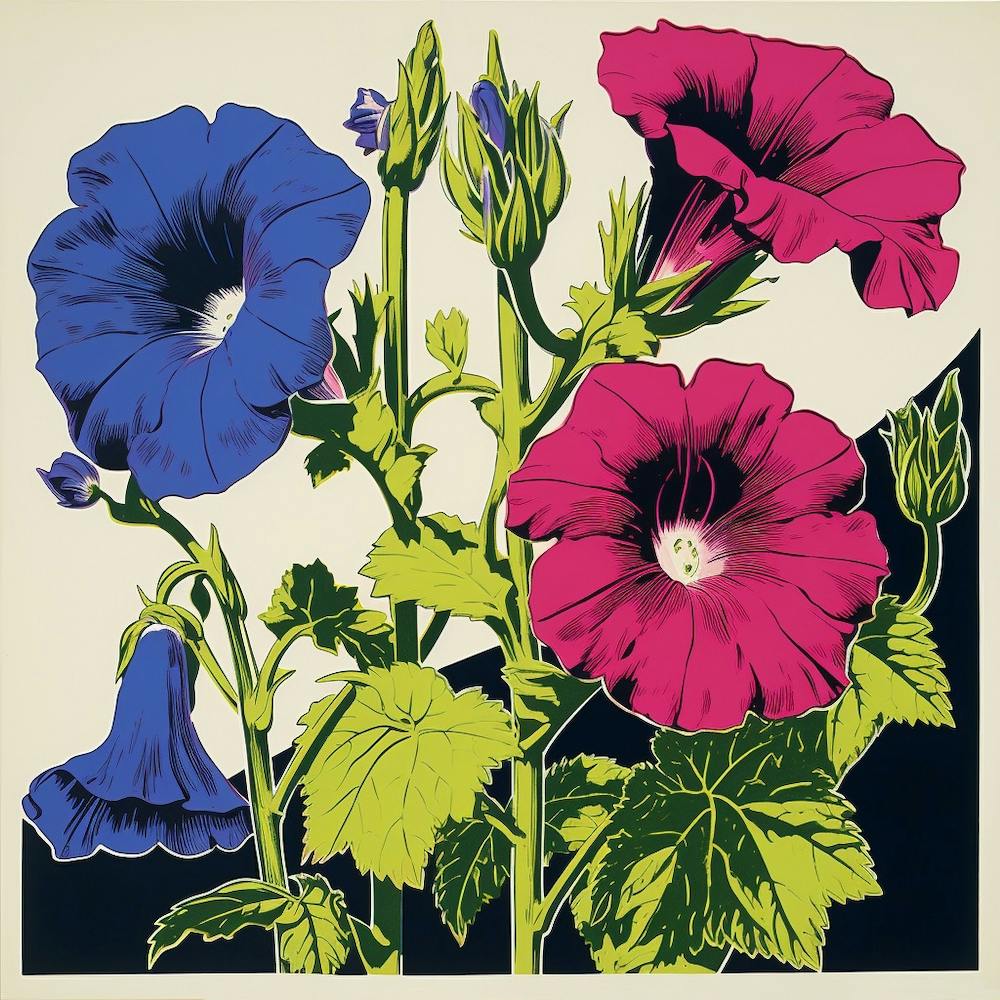 Campanules 3 Illustration Pop Art Carrée