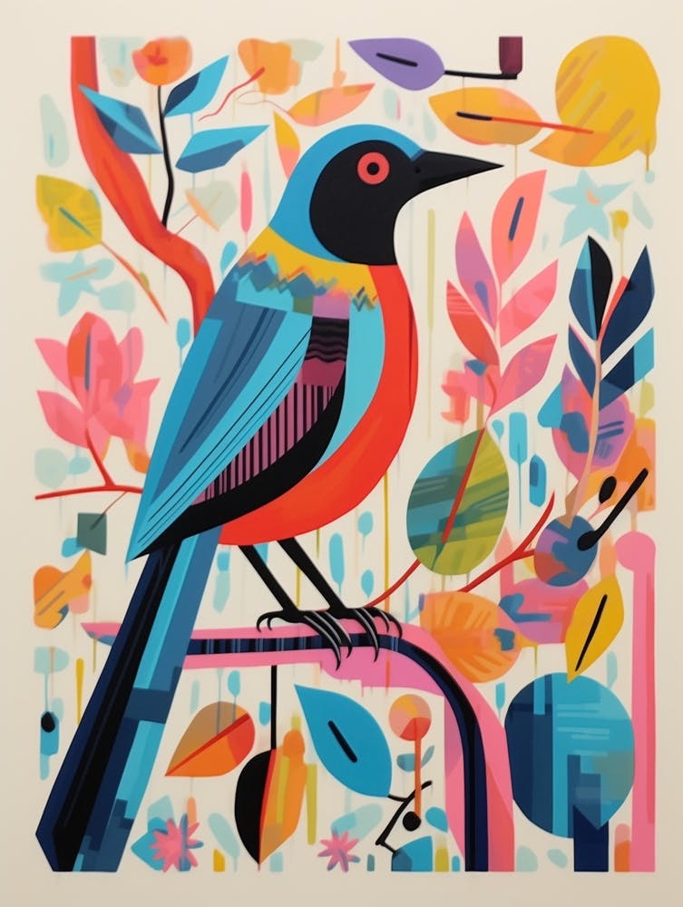 Colourful Scandi Bird Finch 2