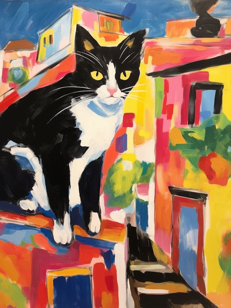 Painting Of A Cat In Cadiz Spain 2