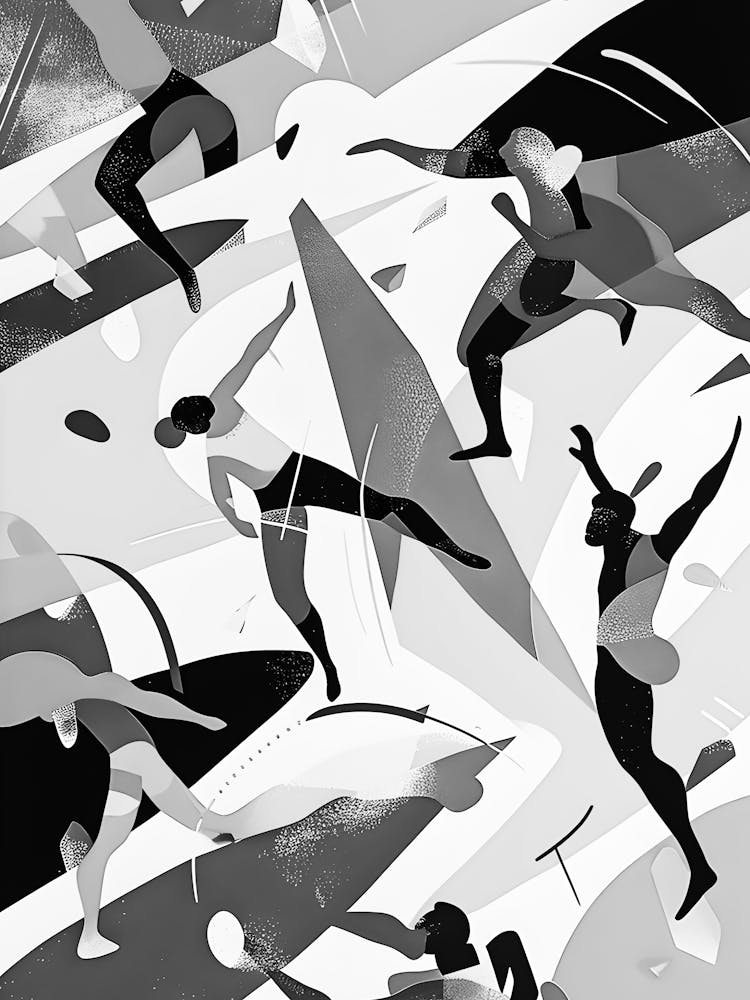 Black And White Abstract Painting 52