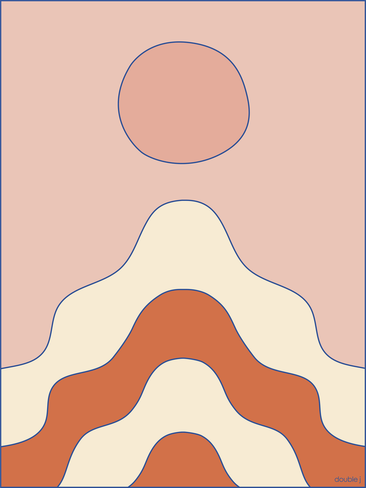 Open Your Mind Light Pink And Orange Playful Wavy 1