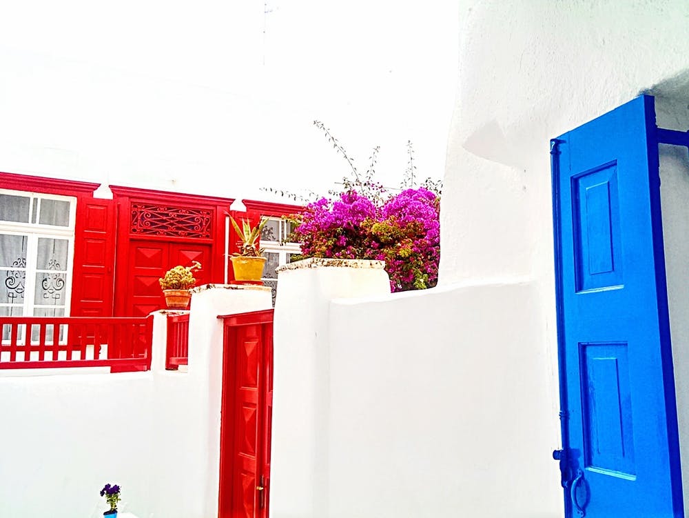 Red Door / Blue Door in Mykonos (Greece Series)
