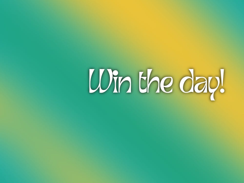 Win The Day- Green and Yellow