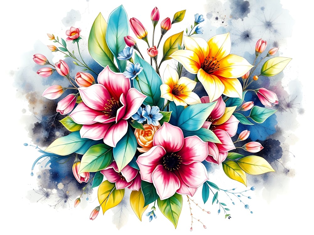 Watercolor Flowers 17