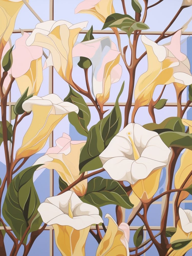 Morning Glory 4 Flower Painting