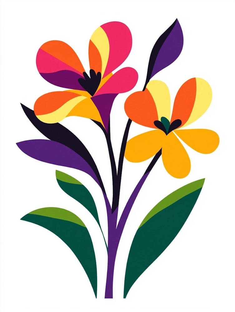 Flowers On A White Background 3