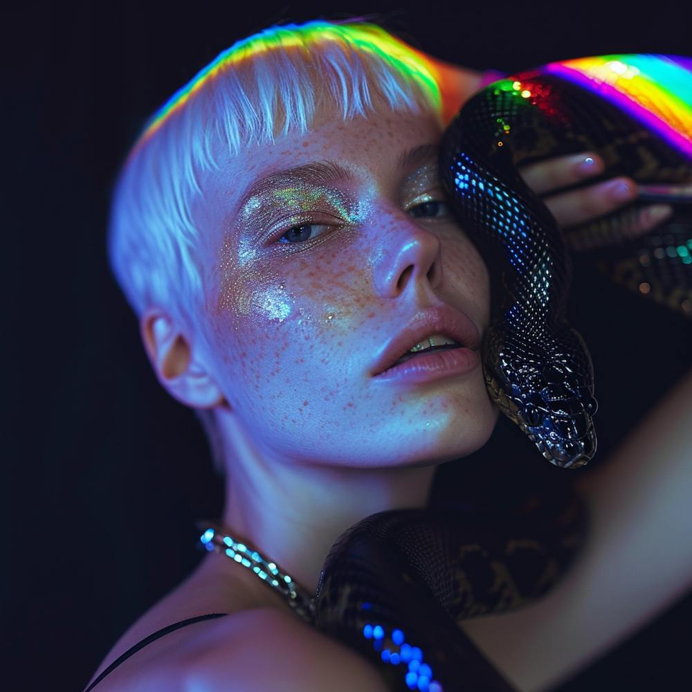 Girl With A Snake