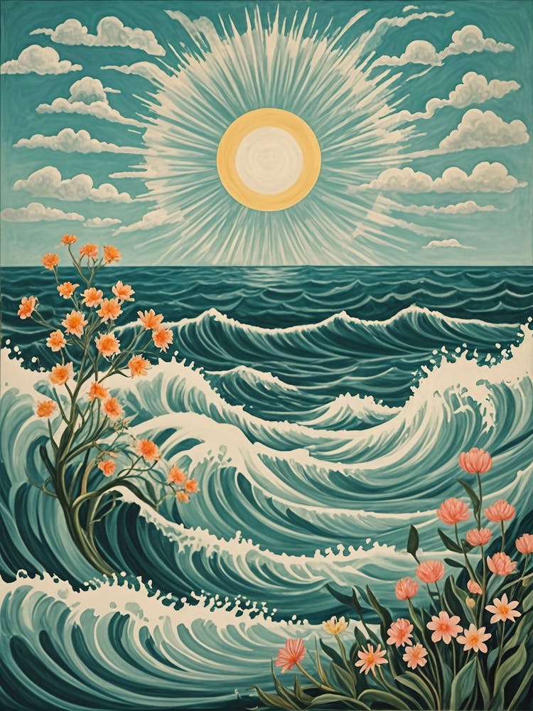 Seascape With Flowers no2