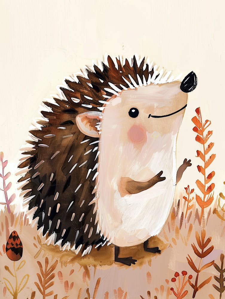Tiny Hedgehog Happiness Children Prints & Kids Posters