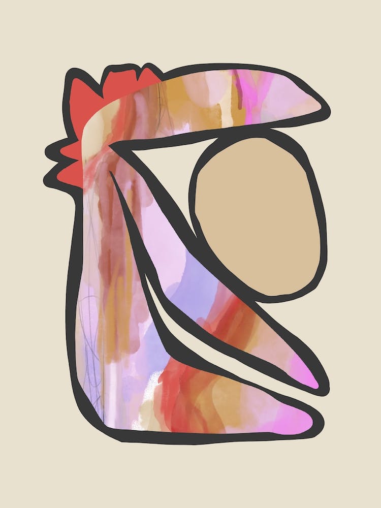 Funky Leaf Red Pink