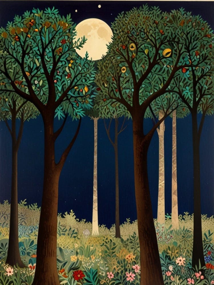 William Morris Moonlight In The Forest 78