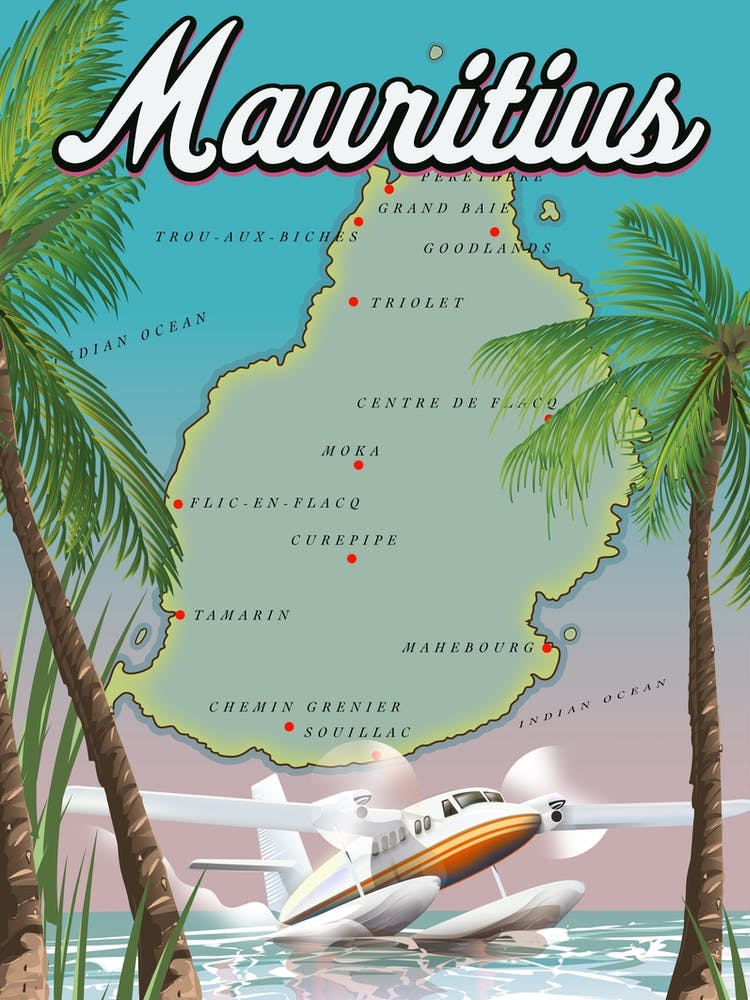 Mauritius Travel poster