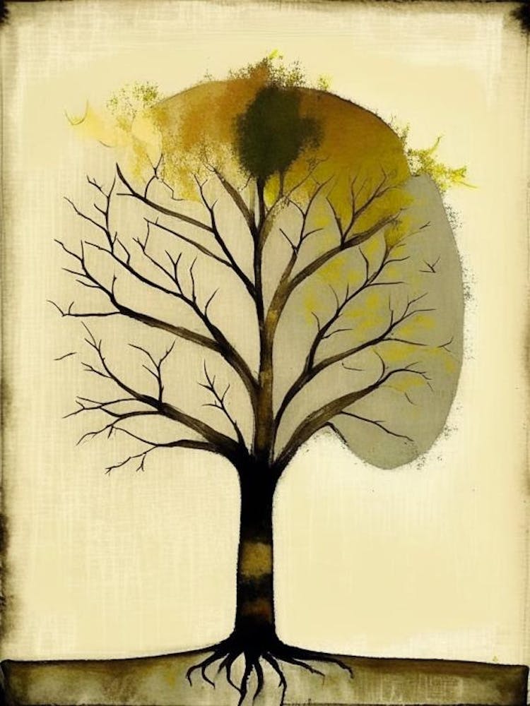 Tree Of Knowledge 1, Symbol Abstract Painting