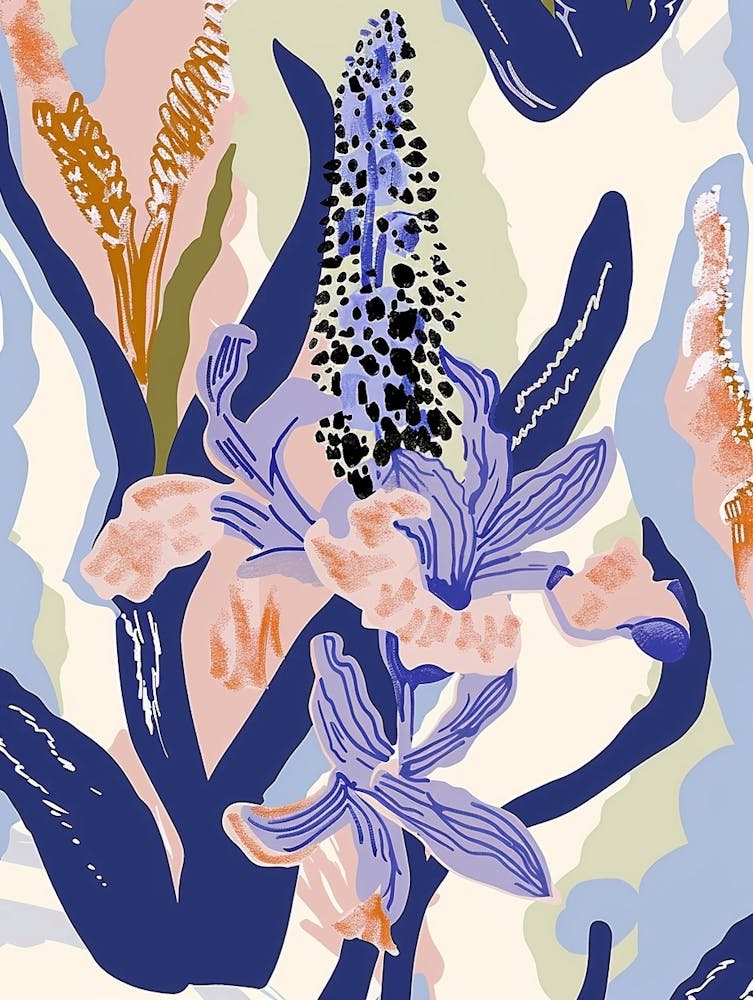 Bunte Blumenillustration Hyazinthe 4