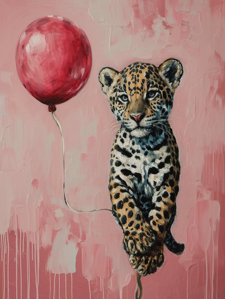 Cute Jaguar 2 With Balloon