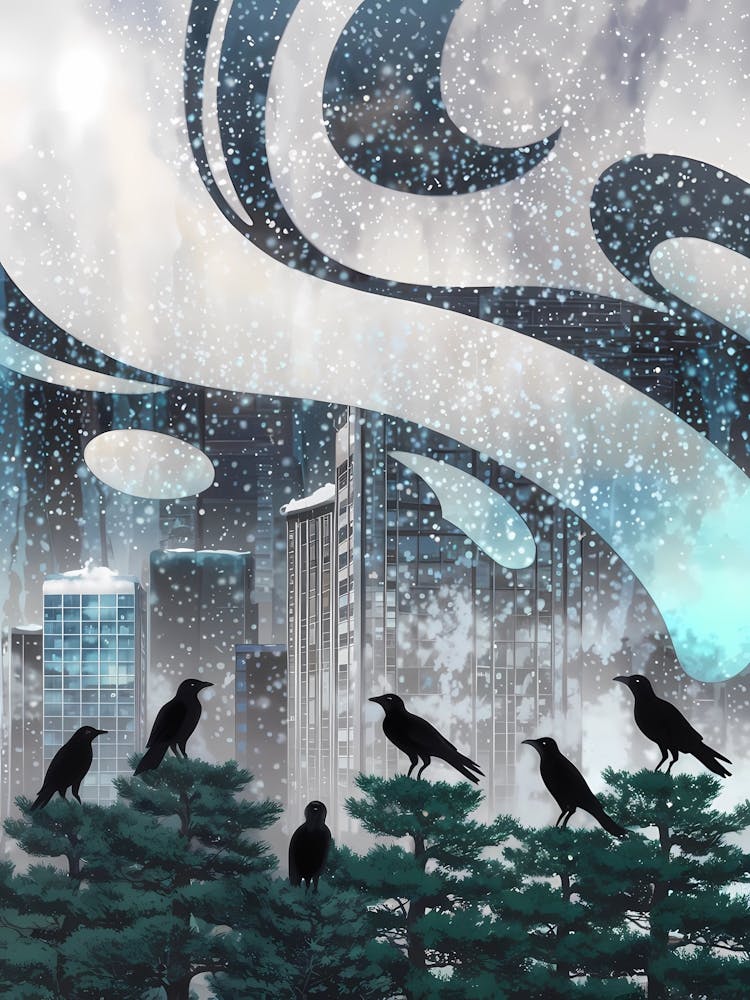 Crows In The Snow