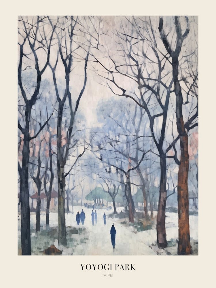 Winter City Park Poster Yoyogi Park Taipei Taiwan 1