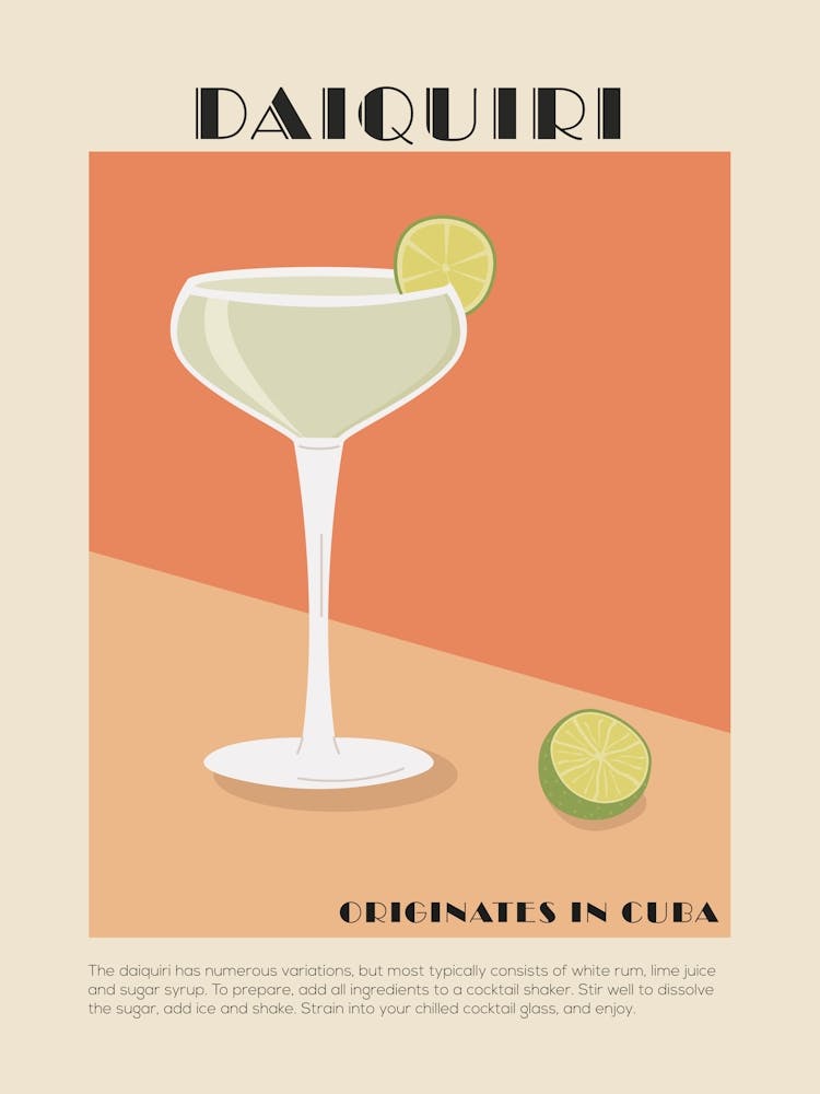 Daiquiri Cocktail Print