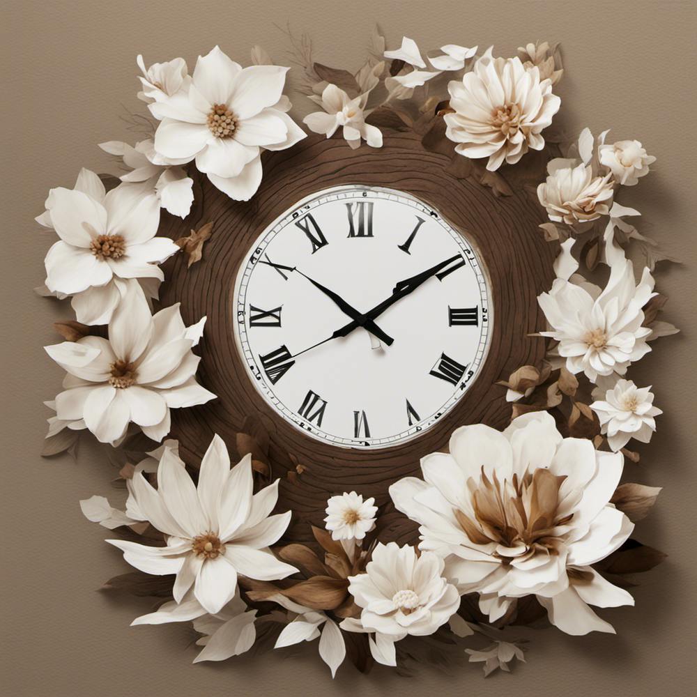 Uhr mit Blumen 2