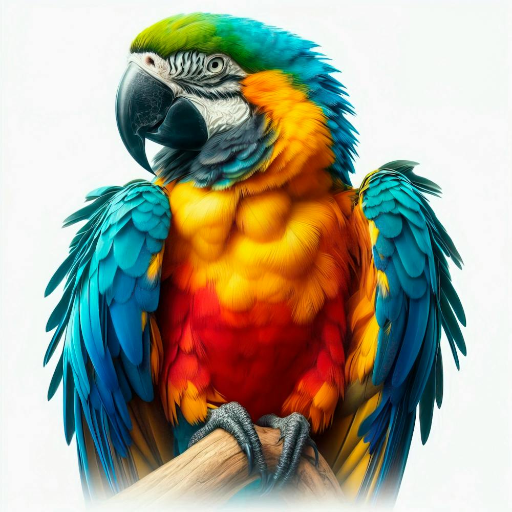 Macaw White Background 1