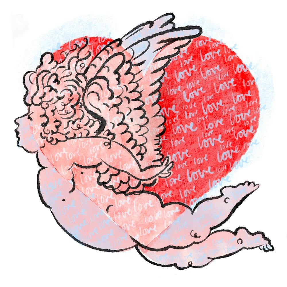 Red Cupid Square
