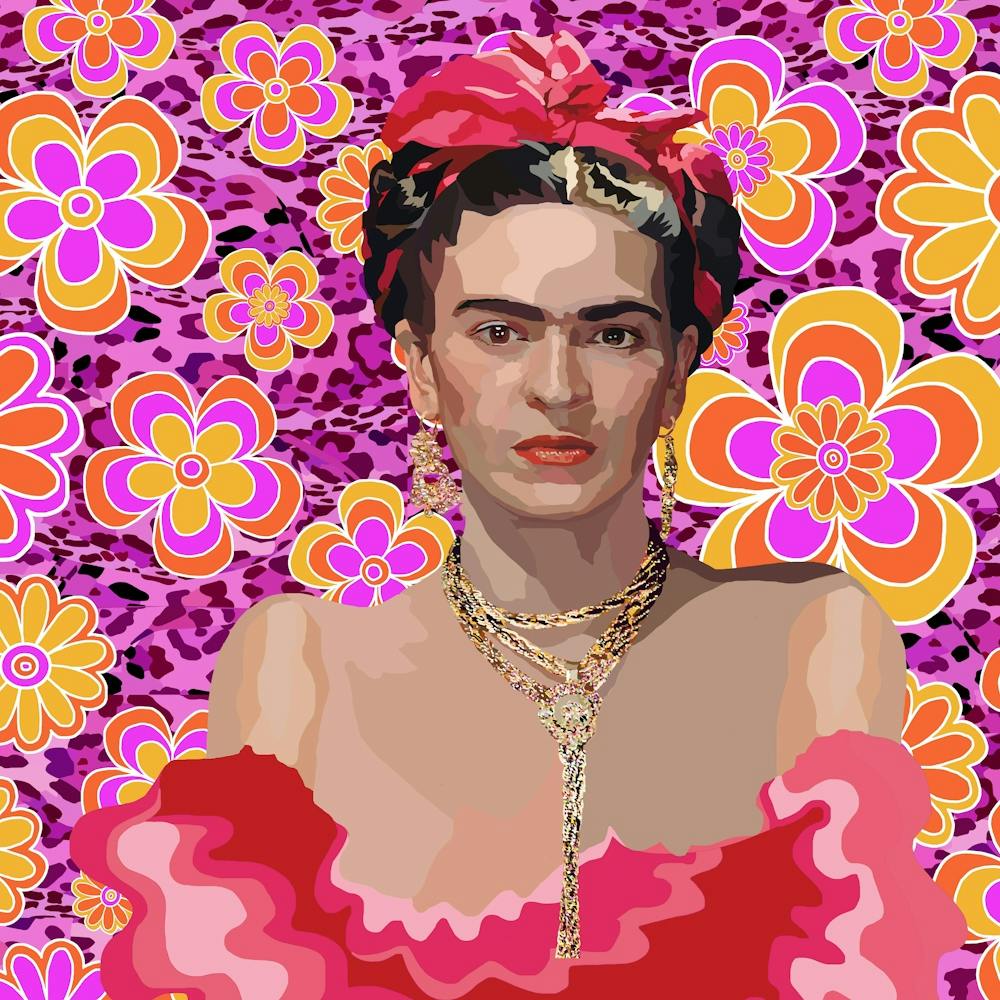 Frida Kahlo in Fuschia