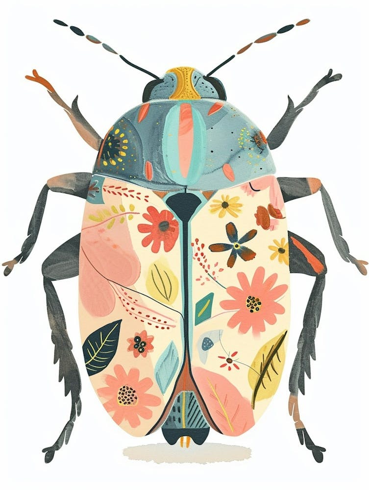 Colourful Insect Illustration Pill Bug 4