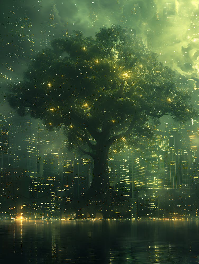 Whimsical Tree In The City