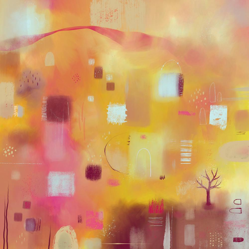 Yellow Abstract Painting