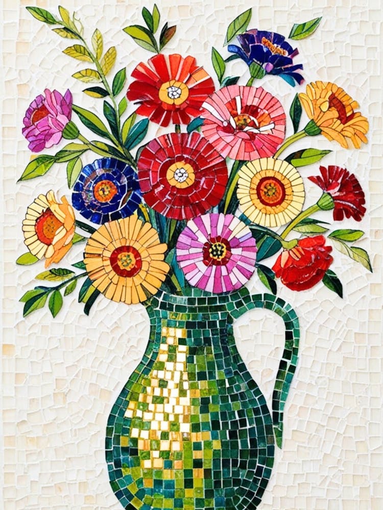 Mosaic Flower Vase