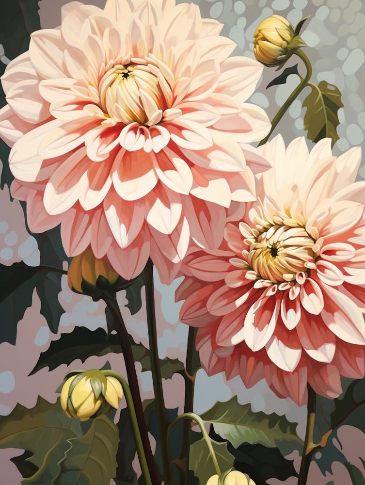 Dahlia 4 Flower Painting