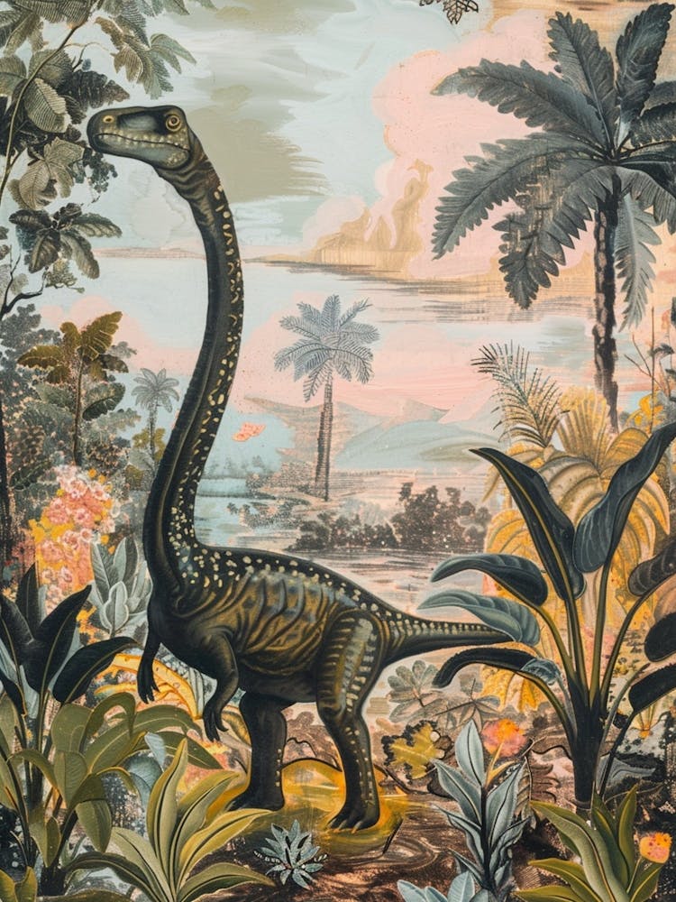 Tropical Dinosaur Painting 1