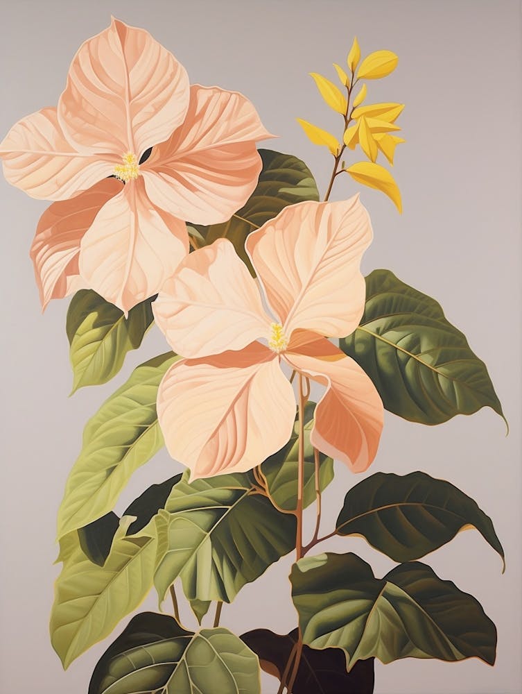 Poinsettia 1 Flower Painting