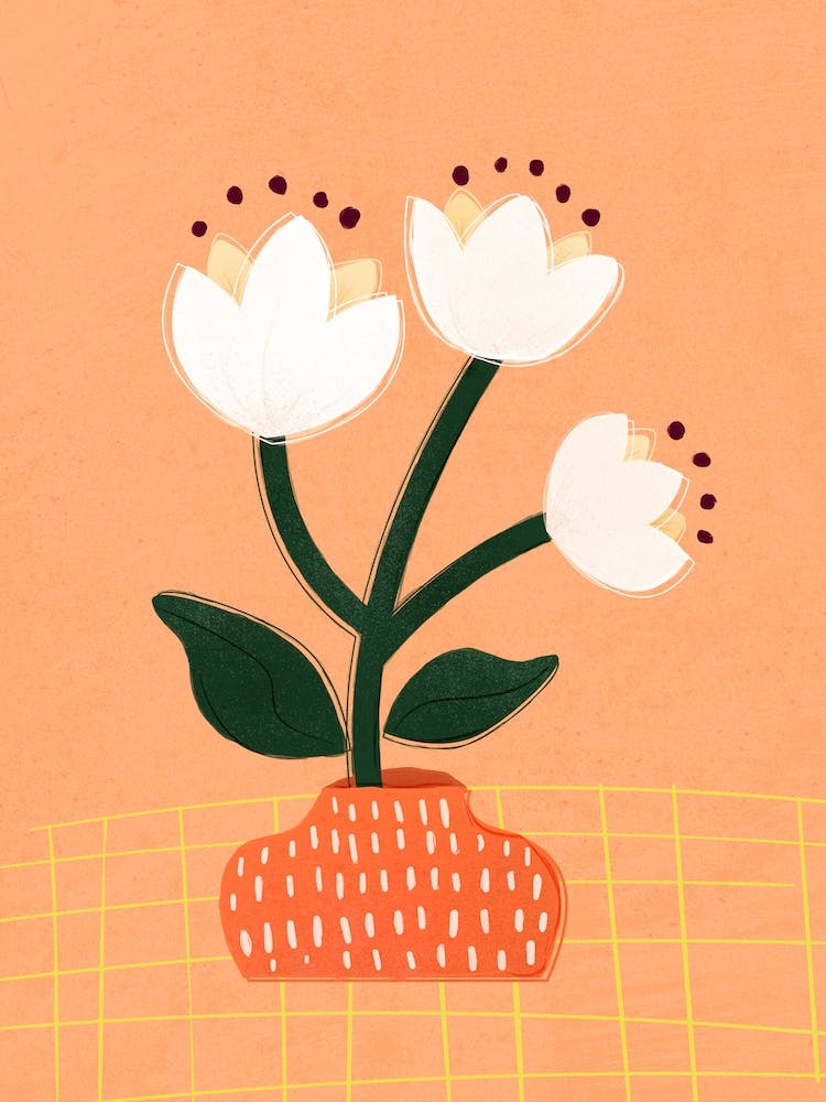 White Bells In A Vase