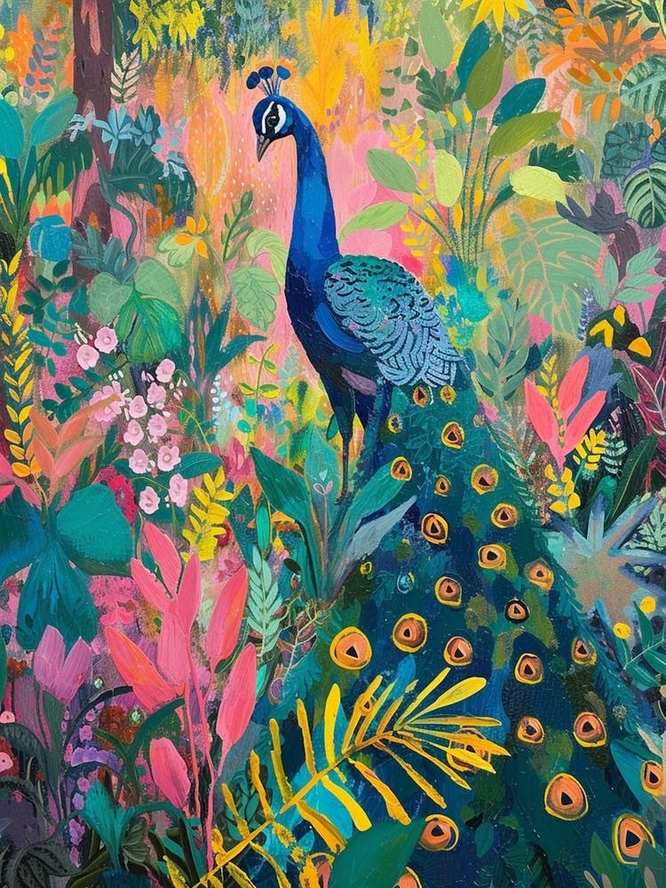 Peacock & The Leaves Painting 3