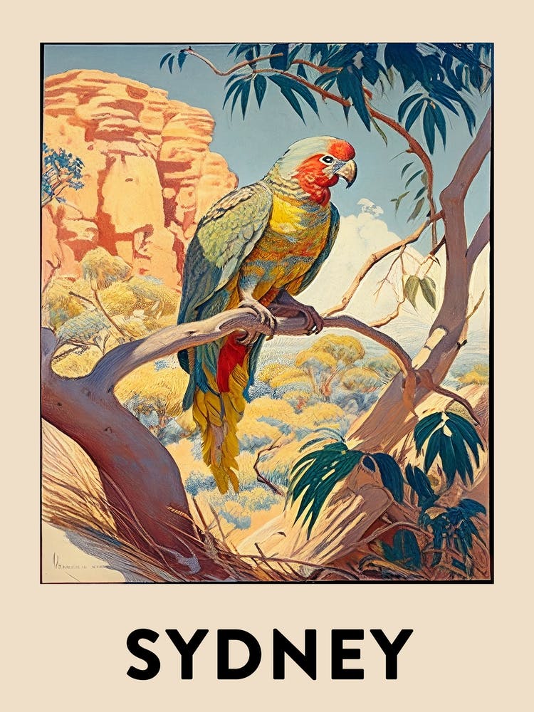 Sydney 3 Vintage Travel Poster