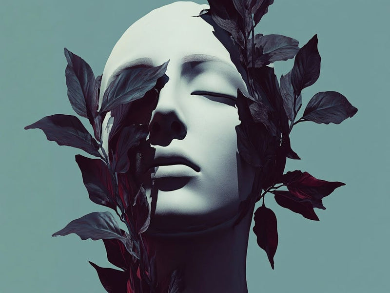 Woman With Leaves On Her Head 1