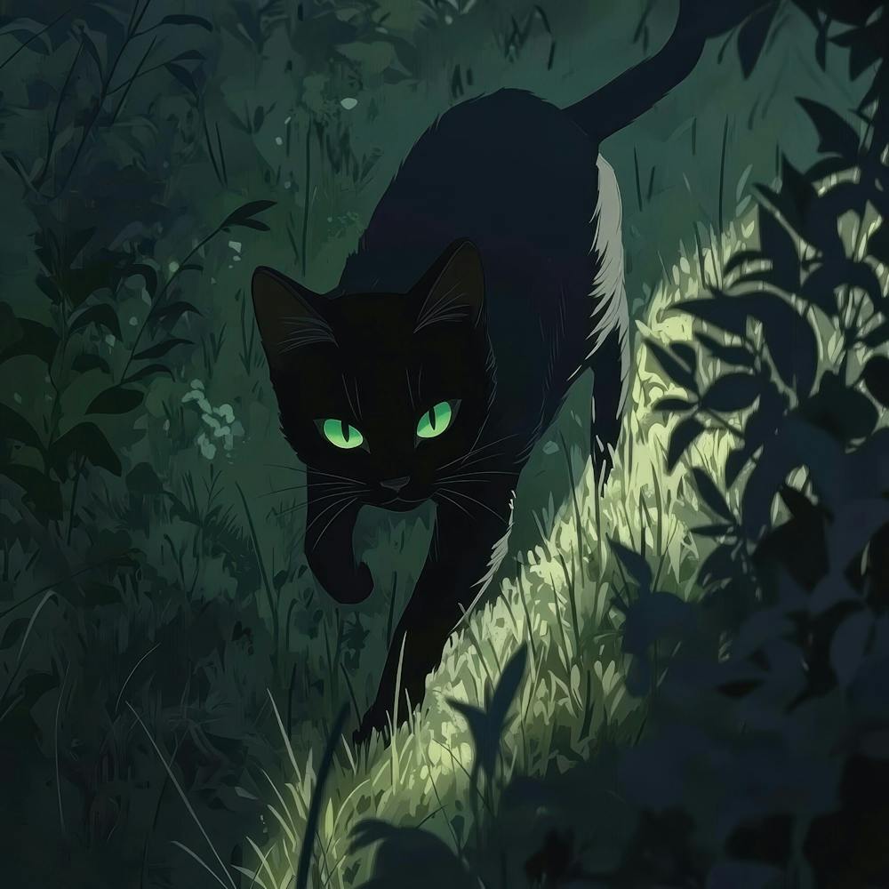 Black Cat In The Forest 6