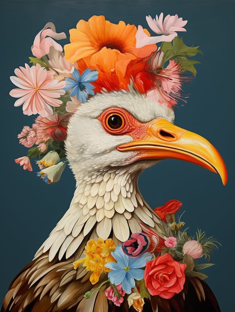 Bird With A Flower Crown Seagull 2