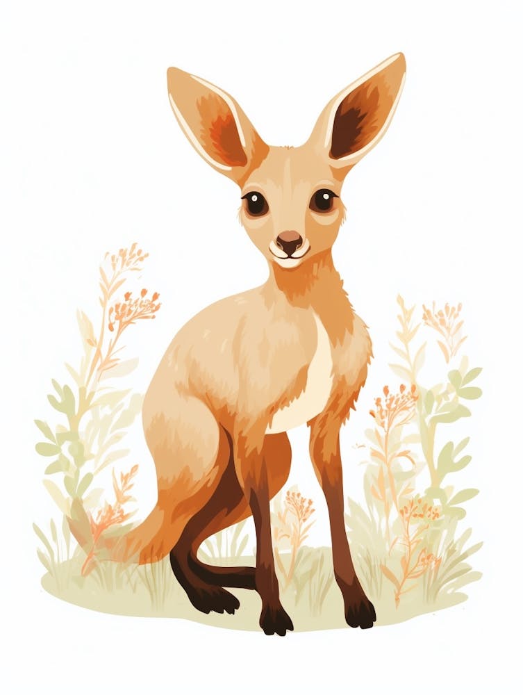 Baby Animal Illustration  Kangaroo 1